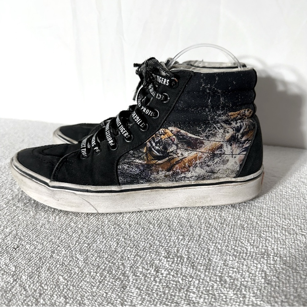 Vans Discovery Project Cats Black High Top Sneakers Project Tigers 9.5 - Picture 4 of 15